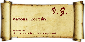 Vámosi Zoltán névjegykártya